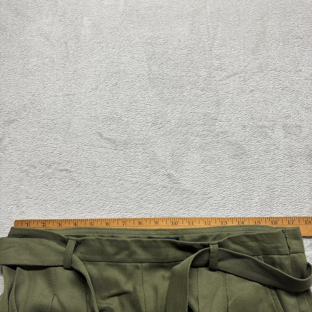 EILEEN FISHER Wide-Leg Pants Womens 12 Heavy Tencel Twill Olive Green $275 MSRP - Picture 7 of 12